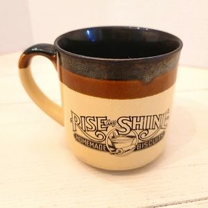 1986 Hardee's Coffee Cup  Rise & Shine Homemade Biscuits Logo Front